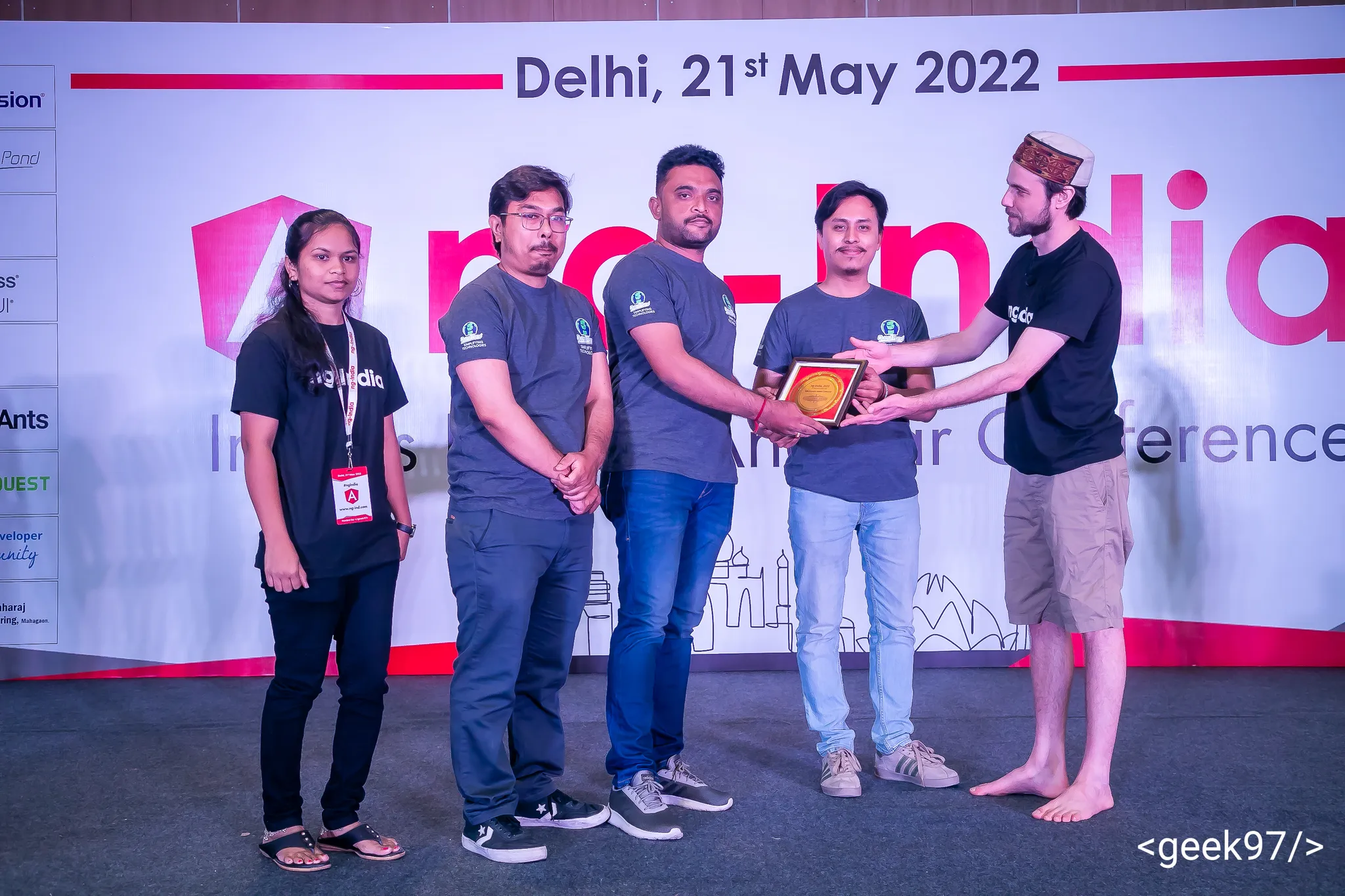 Onstage at ng-India, Delhi, May 2022